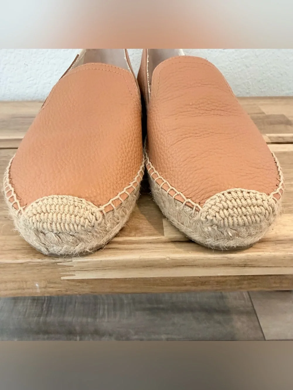 Soludos- Brown Leather Slip On Espadrilles- Size 9